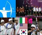 Podyum erkekler Okçuluk takım, İtalya, ABD ve Kore Güney - Londra 2012-